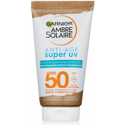 Garnier Ambre Solaire Super UV Anti-Age Protection Cream opalovací krém na obličej SPF50 50 ml