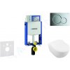 GEBERIT - Kombifix Modul na závesné WC s tlačidlom Sigma01, lesklý chróm + Villeroy Boch - WC a doska, DirectFlush, SoftClose, CeramicPlus 110.302.00.5 NI2