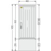 SFOS prístrojová prázdna skriňa OZ-1/80 + K-1, 400x1050x245mm