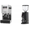 Gaggia New Classic E24, stainless steel + Eureka Atom W 75, black