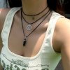 3-dielny Goth Set náhrdelníkov s turmalínom