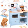 Drevený veterinárny set s plyšovým psíkom