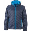 James & Nicholson (Daiber) Ľahká pánska obojstranná bunda JN1092 - Tmavomodrá / aqua | L