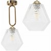Toolight - stropná sklenená lampa Retro Vintage E27 60W APP1025-1CP, zlatá, OSW-09483