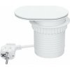 Solight Kancelárska zásuvka s posuvným viečkom 1z + USB A+C 20W PD, 2m Farba: biela PP124CW-PD20