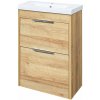 Mereo Vigo, kúpeľňová skrinka s keramickým umývadlom 51 cm, dub Riviera CN320