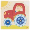 Goki Drevené 3D puzzle traktor