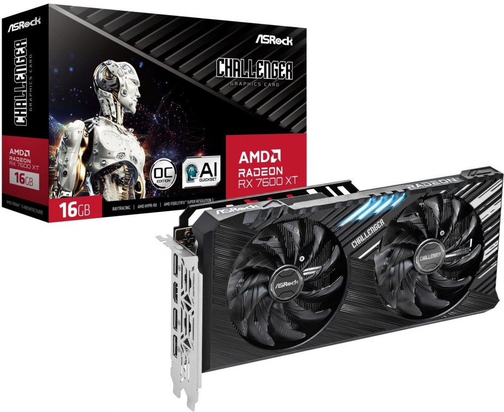 ASRock Radeon RX 7600 XT Challenger OC 16GB GDDR6 90-GA4YZZ-00UANF