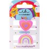 Invisibobble CLIPSTAR GLOW KIDS Happy Heart - Dětská sponka do vlasů 2 ks