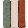 PETITE & MARS Sada plienok bambusová mušelínová 3ks Moussy Earth Tones 68 x 68 cm 415370