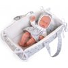 Realistické miminko - spící holčička Pitu Luni v přenosné tašce od firmy Antonio Juan ze Španělska (Pitu Luni dulces sueños con cunita)