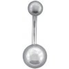 Oceľový piercing banán s guličkami - 10ks Veľkosť: 1,6 x 10 mm