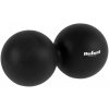 Duoball dvojitá masážna loptička 6,2 cm, čierna farba, silikónový materiál, REBEL ACTIVE