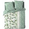 POSTEĽNÁ BIELIZEŇ ZELENÁ MOTÍV LISTOV KOMPLET OBLIEČOK ELDORADO 240x220 cm