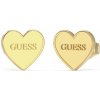 Guess Slušivé pozlátené náušnice Srdce JUBE02171JWYGT/U