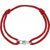 PAVONA Kabbalah náramok so striebornou ozdobou 13094.3 red