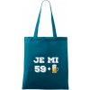 Je mi 60 pivo - Taška bavlnená - 42 x 38 cm ( Petrolejová )