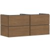 Hansgrohe Xilesa E skrinka 137.5x55x62 cm závesná kúpeľňová skrinka pod umývadlo dub 54306550