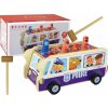 LeanToys Dřevěná arkádová hra Vybíjená policejní autobus