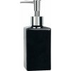 Spirella Dávkovač mydla QUADRO, keramika, 300 ml, čierny