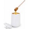 Porcelánová nádoba na med s naberačkou WHITELINE 0,47 l