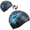 SPEEDO Silikónová plavecká čiapka obojstranná čierno-modrá čierna