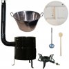 Home Cook kotol na guláš a zabíjačku nerez 100 L (1,2 mm), Home Cook kotlina 60 cm KOV, Home Cook pokrievka drevo, KEMPER plynový horák liatina (varič) 7 kW PB, vareška 80 cm SMREK, naberačka INOX