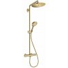 Hansgrohe Croma Select S - Sprchový set Showerpipe 280 s termostatom, EcoSmart, leštený vzhľad zlata - 26891990