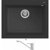 Elleci QUADRA 110 G40 full black + Deante CORIO BFC 060M chróm