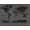 Stieracia mapa sveta Black XL