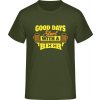E190 Tričko - Dobré dni začínajú pivom - Urban kaki - XXL - Pánske