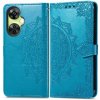 Peňaženkové puzdro Embossing Pattern Mandala Flower modré – OnePlus Nord CE 3 Lite 5G