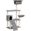 Shumee Škrabadlo se sisalovými sloupky světle šedé 131 cm