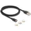 Delock USB kábel USB-A zástrčka, USB-C ® zástrčka, USB Micro-B zástrčka, Apple Lightning konektor 1.00 m čierna 88165; 88165