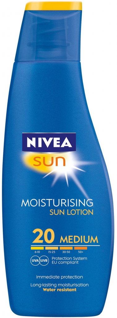 Nivea Sun Protect & Moisture mlieko na opaľovanie SPF20 200 ml