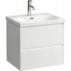 Laufen Lani - skrinka pod umývadlo 60 cm s dvoma zásuvkami, biela lesklá