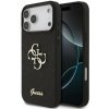 Guess PU Fixed Glitter 4G Metal Logo Zadní Kryt pro iPhone 17 Pro Max Black GUHCP17XHG4SGK