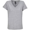 SOĽS Regent Dámske tričko s výstrihom do V SL04766 Grey melange XS