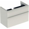 Geberit Smyle Square dekoratívny stolík 88.4x47x61.7 cm závesná kúpeľňová skrinka pod umývadlo sivá 500.354.JL.1
