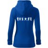 Karate postavy - Mikina dámska trendy zipper s kapucňou - XL ( Kráľovská modrá )