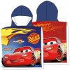 Faro DETSKÝ BAVLNENÝ PONČO UTERÁK S KAPUCŇOU CARS 50X115 CM VZOROVANÝ