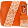 NovaKabelka.sk Grana Arancione s prídavným popruhom III kožená talianska crossbody kabelka oranžová