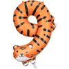 KIK Fóliový narodeninový balónik číslo 9 Tiger 64x87 cm