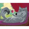 ZUTY Maľovanie podľa čísel - SIVÝ VLK NA POHOVKE SO SKLENKOU VÍNA Rámovanie: bez rámu a bez vypnutia plátna, Rozmer: 80x100 cm