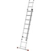 Hailo ProfiStep® duo 7209-007 hliník výsuvný rebrík Max.prac. výška: 5.15 m strieborná 9.4 kg; 7209-007