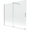 Mexen Velar, 2-krídlová posuvná vaňová zástena 180 x 150 cm, 8mm číre sklo, brúsená oceľ, 896-180-000-01-97