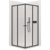 CERANO - Sprchovací kút Fabrizio L/P - 5 mm - čierna matná, transparentné sklo - 90x90x190 cm - posuvný CER-19829090