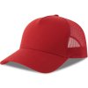 Atlantis Headwear Kšiltovka Rapper Cotton-S, 5 panelová, Trucker COT330260a8099-red/red UNI Červená/červená