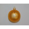 ONREX Vianočná ozdoba sklenená guľa zlatá hviezdičky pr. 7 cm
