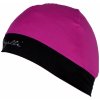 Dámska elastická čiapka s otvorom pre vlasy Rogelli MAXIE, reflexná ružová-čierna